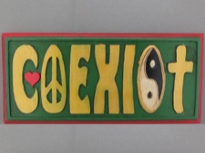 Coexist Plaque - Handmade in Nepal with Great Hope