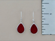 Coral Tear Dangles