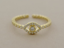 Gold Vermeil No Evil Eye