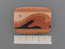 Secret Mirror Box - Mixed Woods Wave Inlay