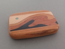 Secret Mirror Box - Mixed Woods Wave Inlay