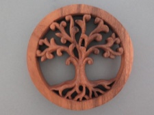 Tree of Life Handcarved Raintree Plaque from Bali