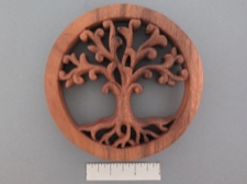 Tree of Life Handcarved Raintree Plaque from Bali