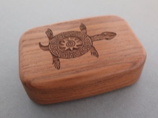 Secret Box - Primitive Turtle - Teak Wood