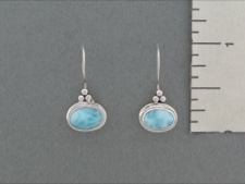 Larimar Oval Earrings