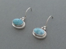 Larimar Oval Earrings