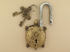 Nepalese Bronze Turtle Functional Lock