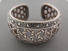 Sterling Weave Cuff