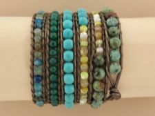 Beaded Leather Wrap