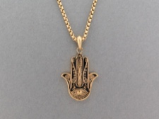 Hamsa Enamel Necklace