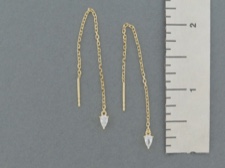 Gold Vermeil CZ Threaders