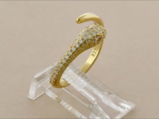 Vermeil Gold CZ Snake