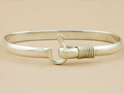St. John Hook Bracelet, 3mm Silver & 14K Gold / L (8)