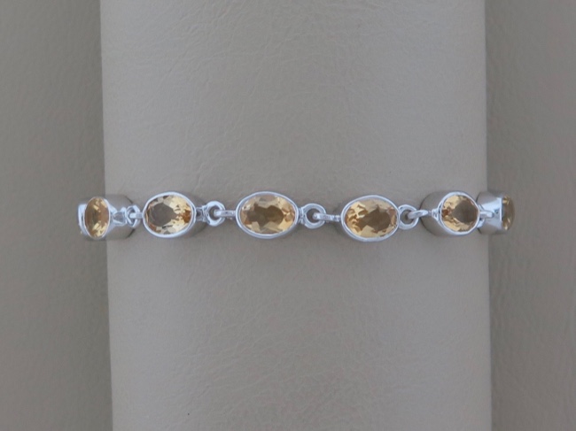 Citrine Oval Links - Click Image to Close