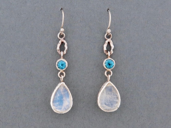 Moonstone Long Dangles - Click Image to Close