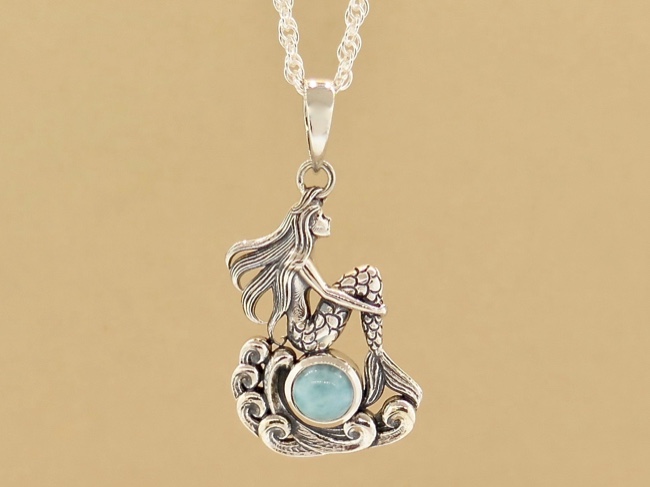 Larimar Mermaid Waves - Click Image to Close