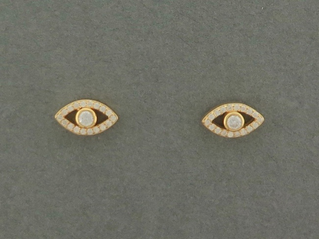 Gold Vermeil No Evil Eye - Click Image to Close