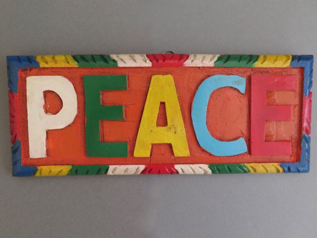 Peace Plaque - Lovingly Handmade in Nepal - Click Image to Close