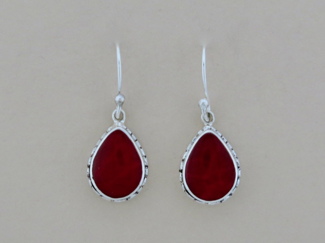 Coral Tear Dangles - Click Image to Close