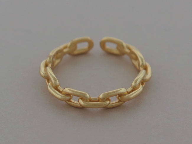 Vermeil Paperclip Ring - Click Image to Close