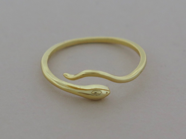 Vermeil Snake Ring - Click Image to Close