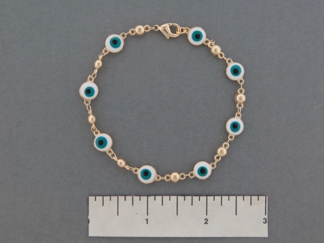 Eye Bead Linked Bracelet - Click Image to Close