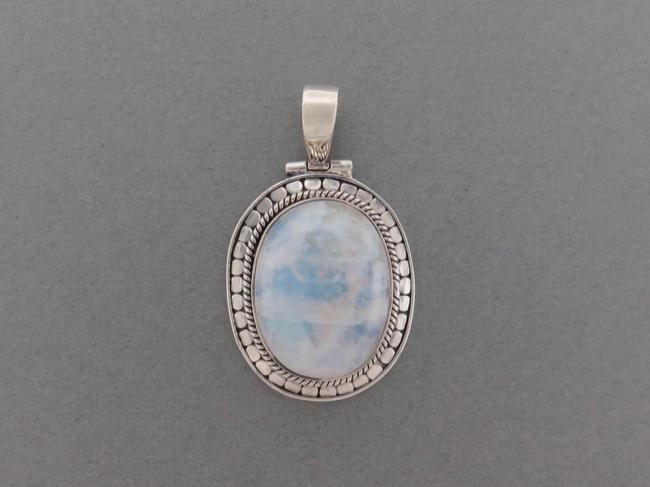 Rainbow Moonstone Oval - Click Image to Close