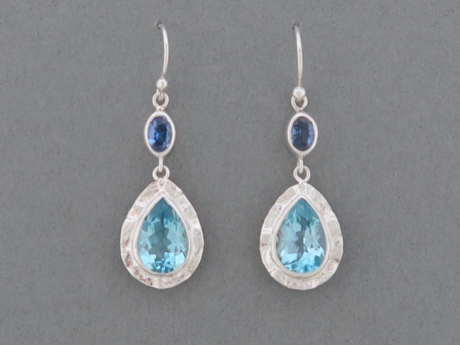 Blue Topaz Tear Dangle - Click Image to Close