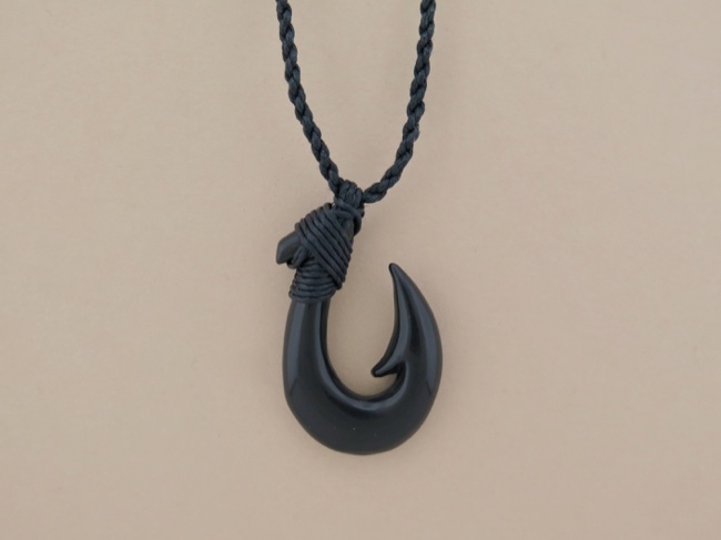 Carved Jade Fish Hook - Click Image to Close