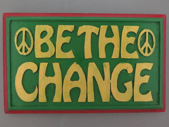 Be the Change - Deep Green Carving from Nepal - Click Image to Close