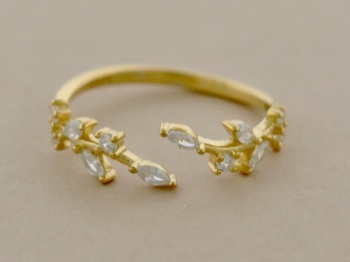 Vermeil Gold CZ Ring