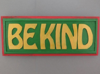 Be Kind - Red Green and Gold Handmade Nepal