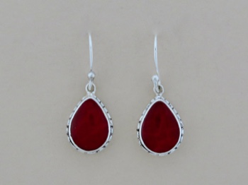 Coral Tear Dangles