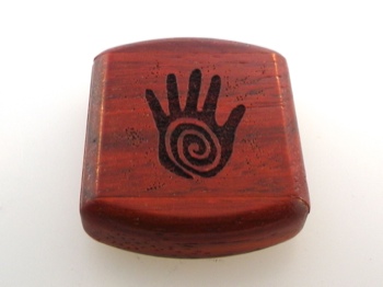 Secret Box - Shaman Hand - African Paduak Wood