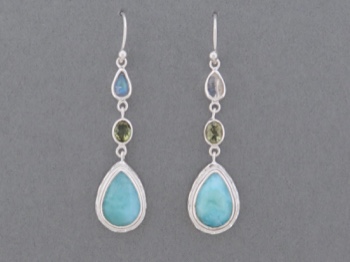 Larimar Mix Long Dangle