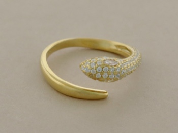 Vermeil Gold CZ Snake